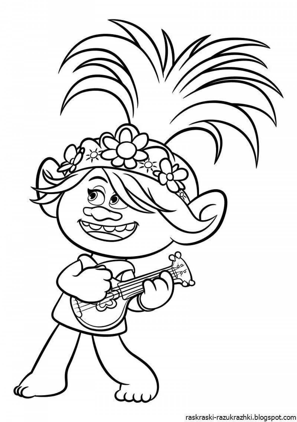 Photo Joyful coloring for troll girls