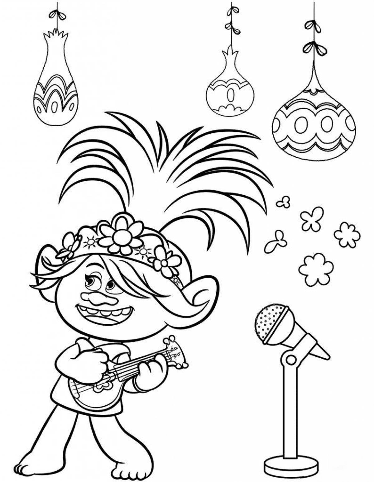 Photo Great coloring book for troll girls