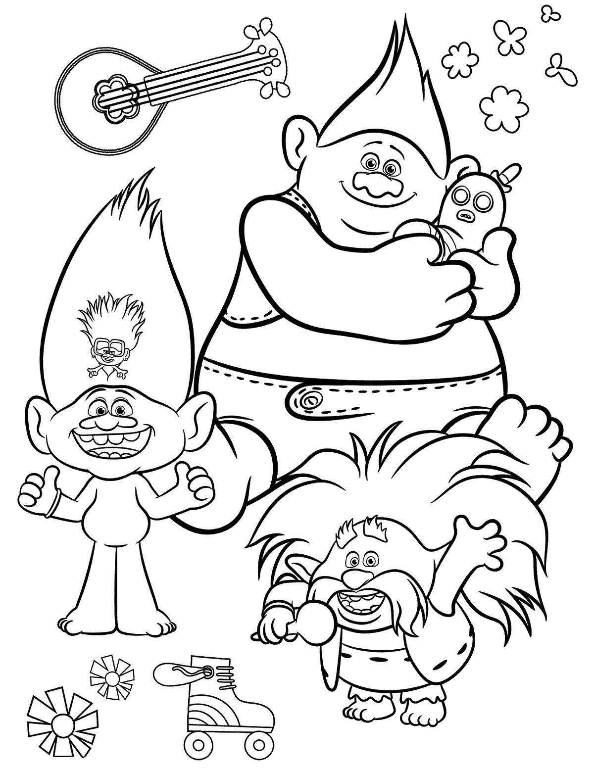 Photo Violent coloring book for troll girls