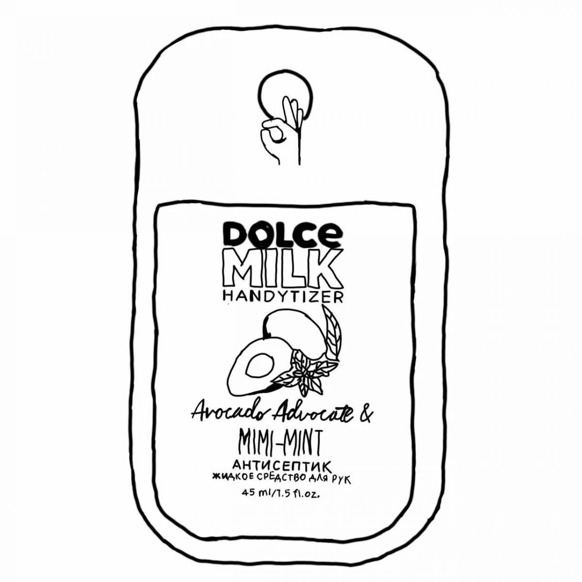 Colouring funny milk cosmetics dolce
