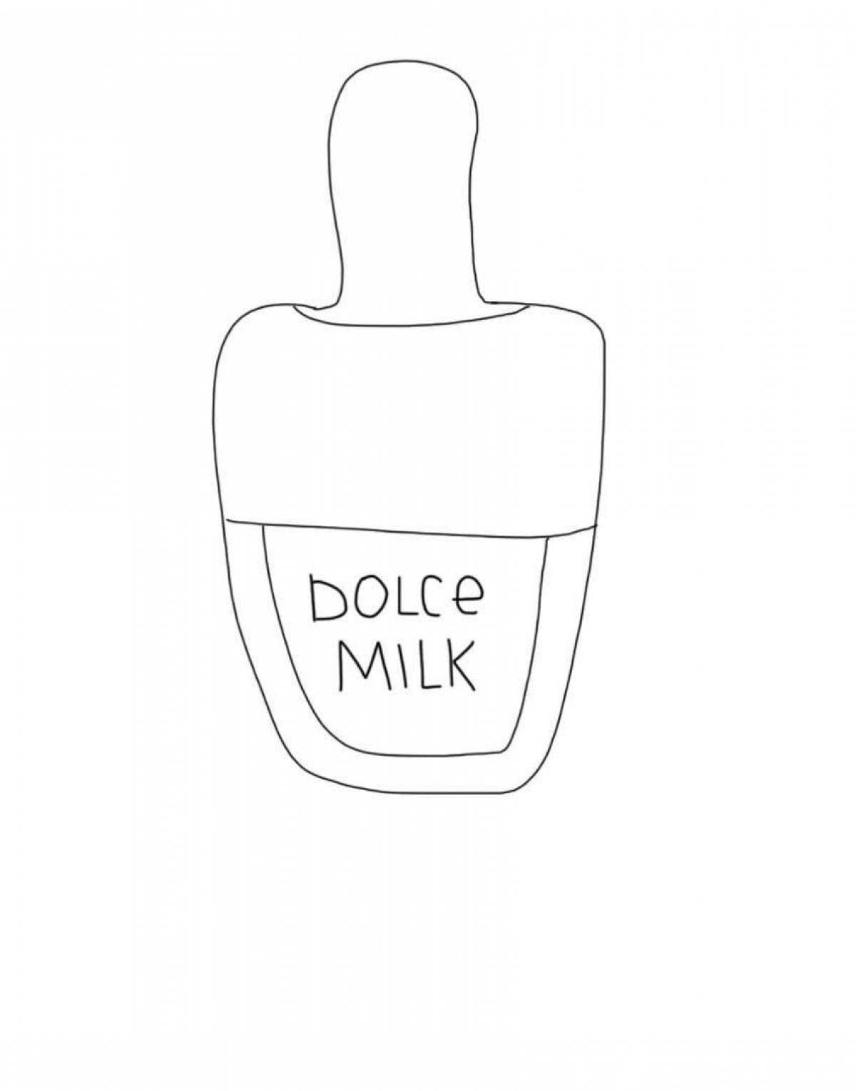 Раскраска изысканная молочная косметика dolce