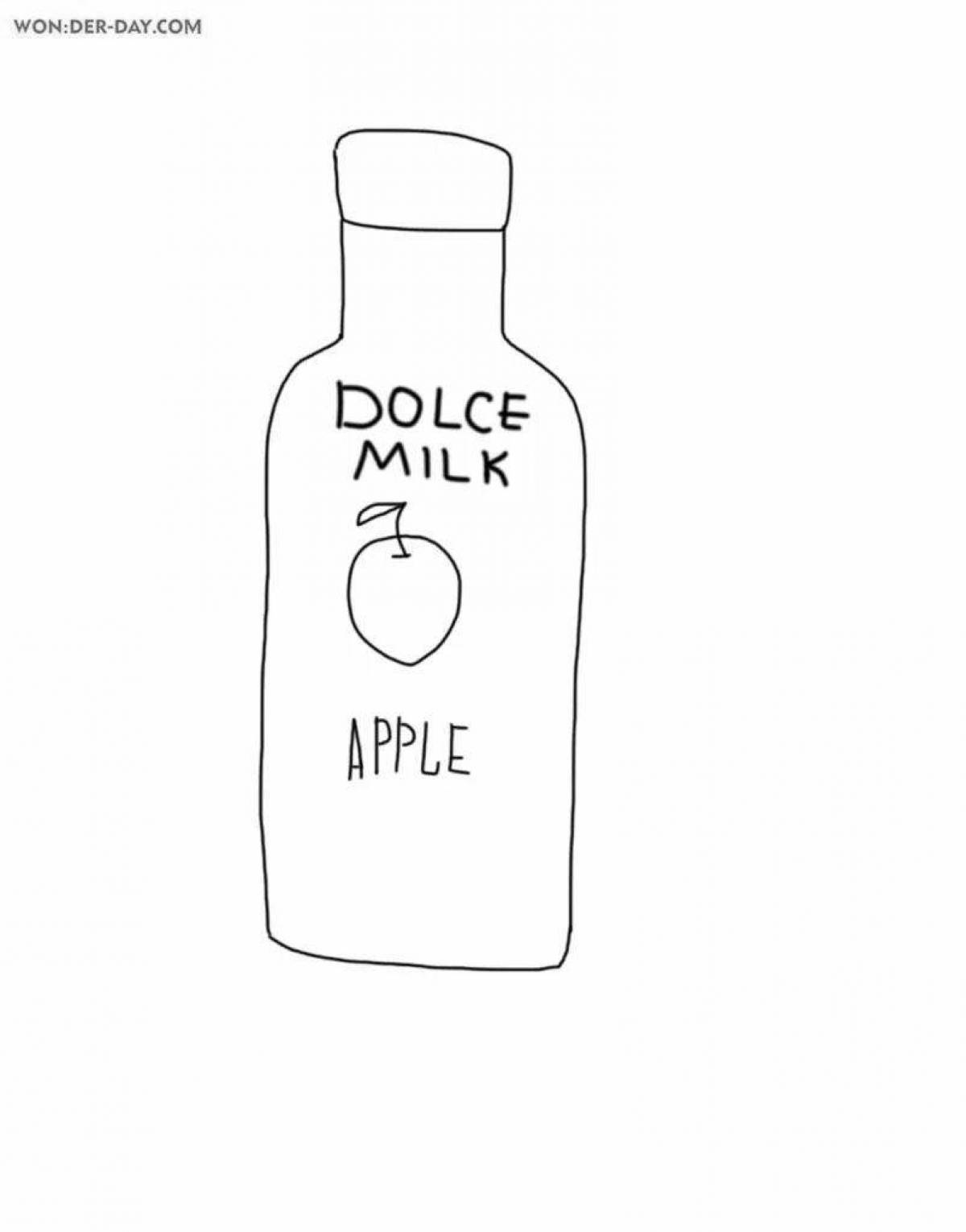 Coloring page fine milk cosmetics dolce