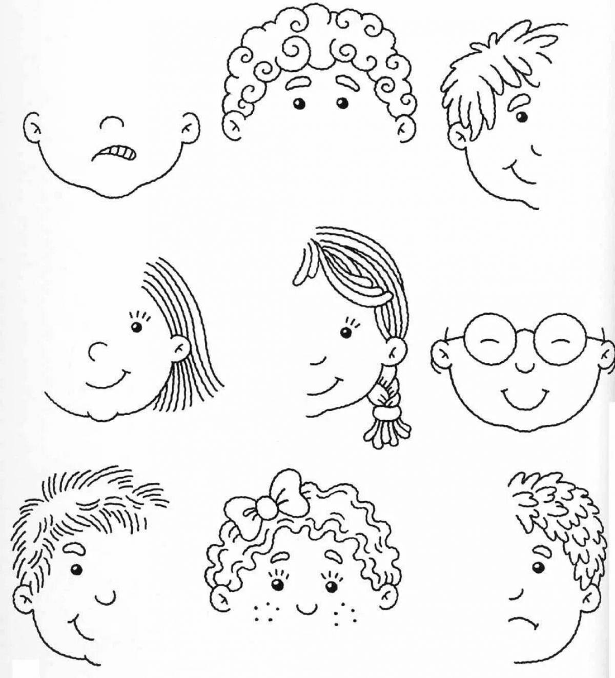 Fun emotion coloring pages for preschoolers