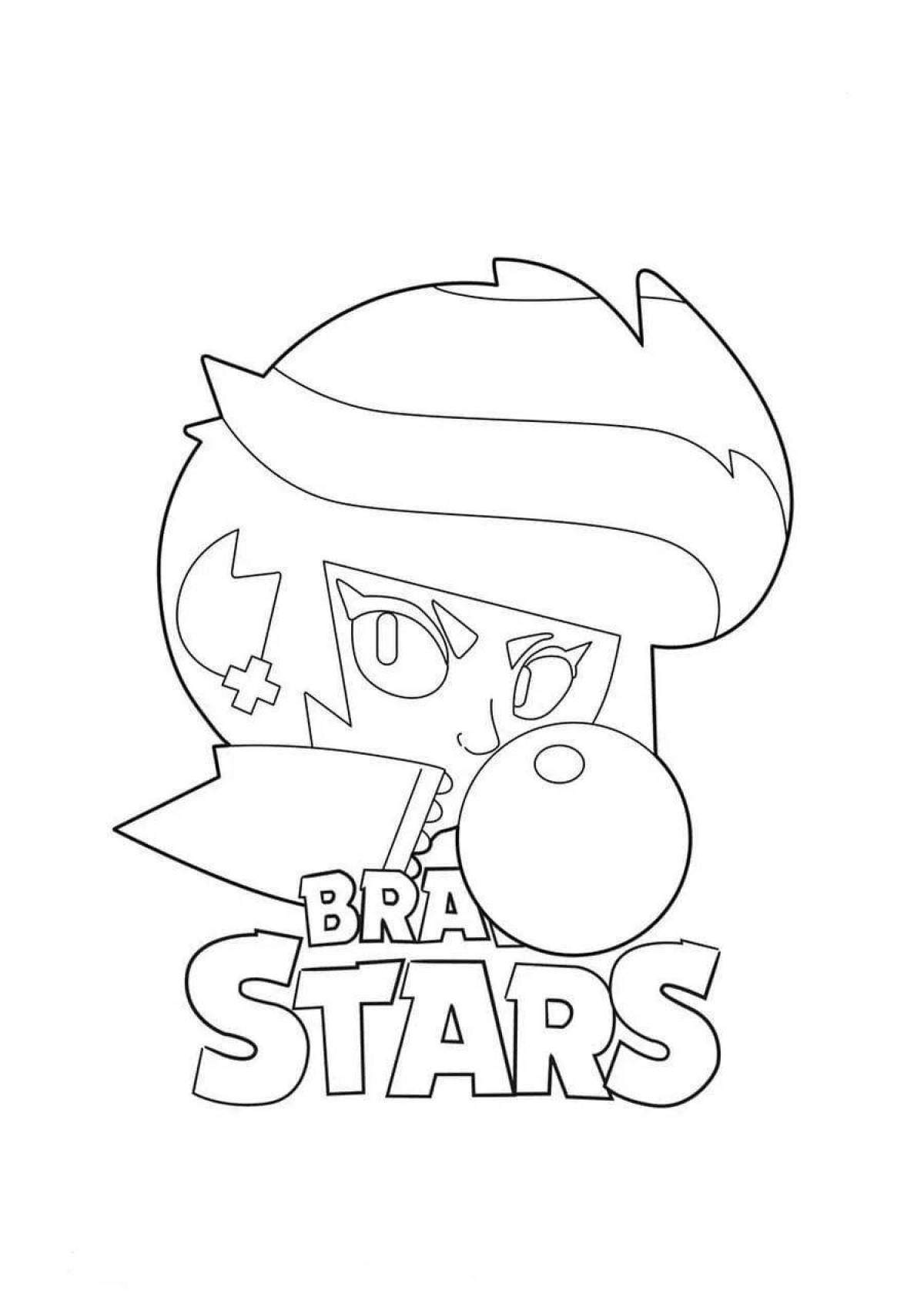 Fun coloring bravo stars lettering page