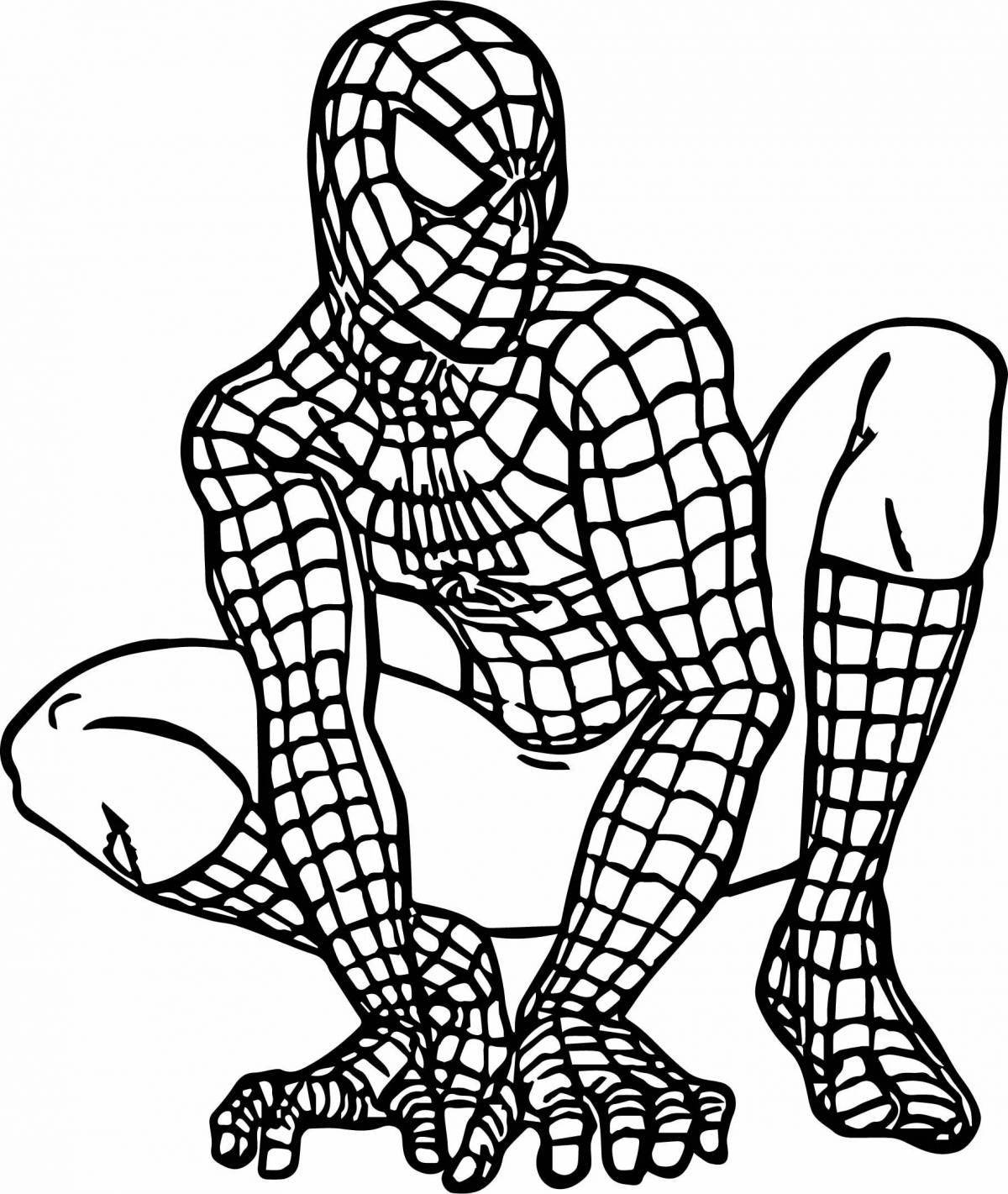Coloring page brave spiderman