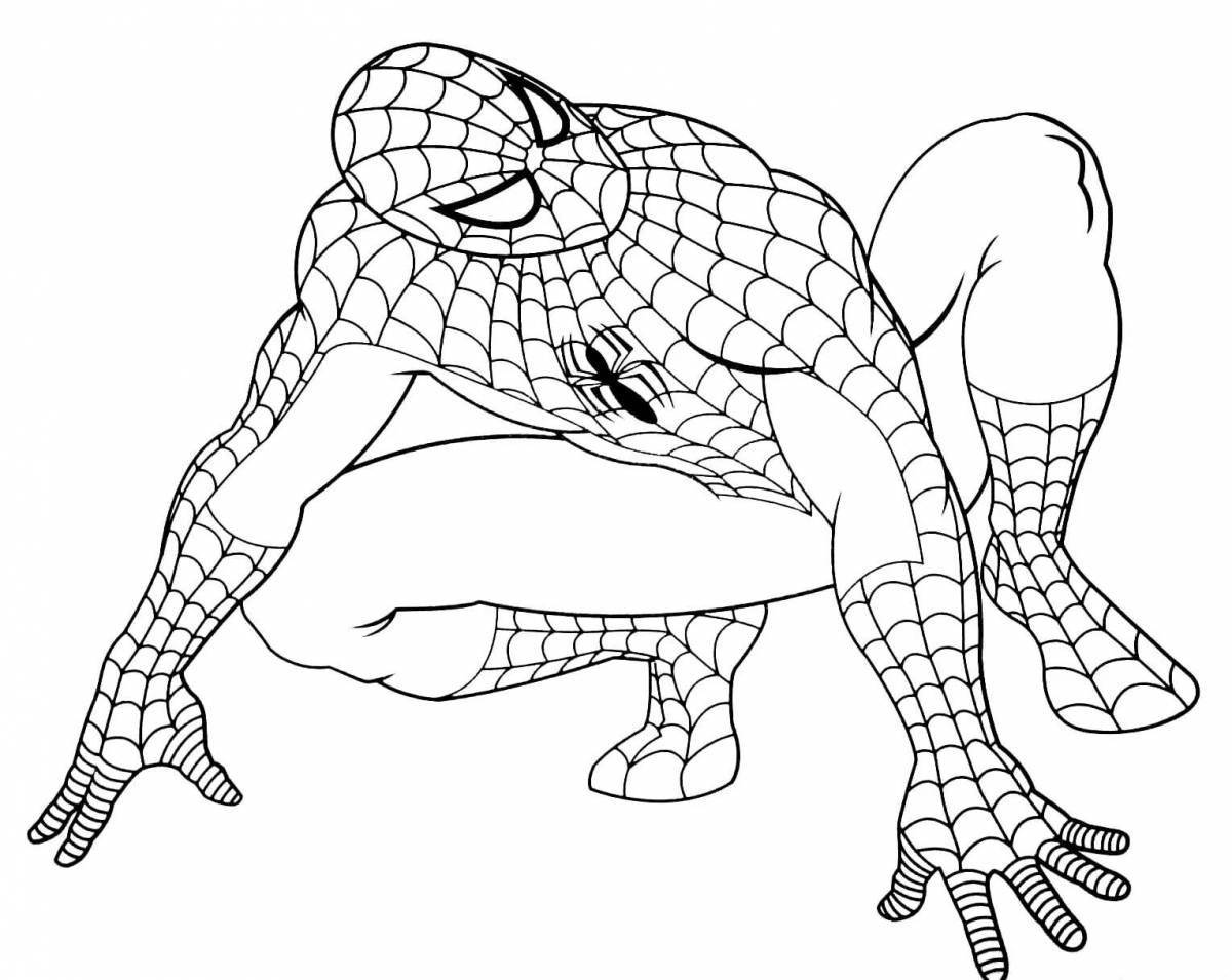 Динамическая страница раскраски человека-паука