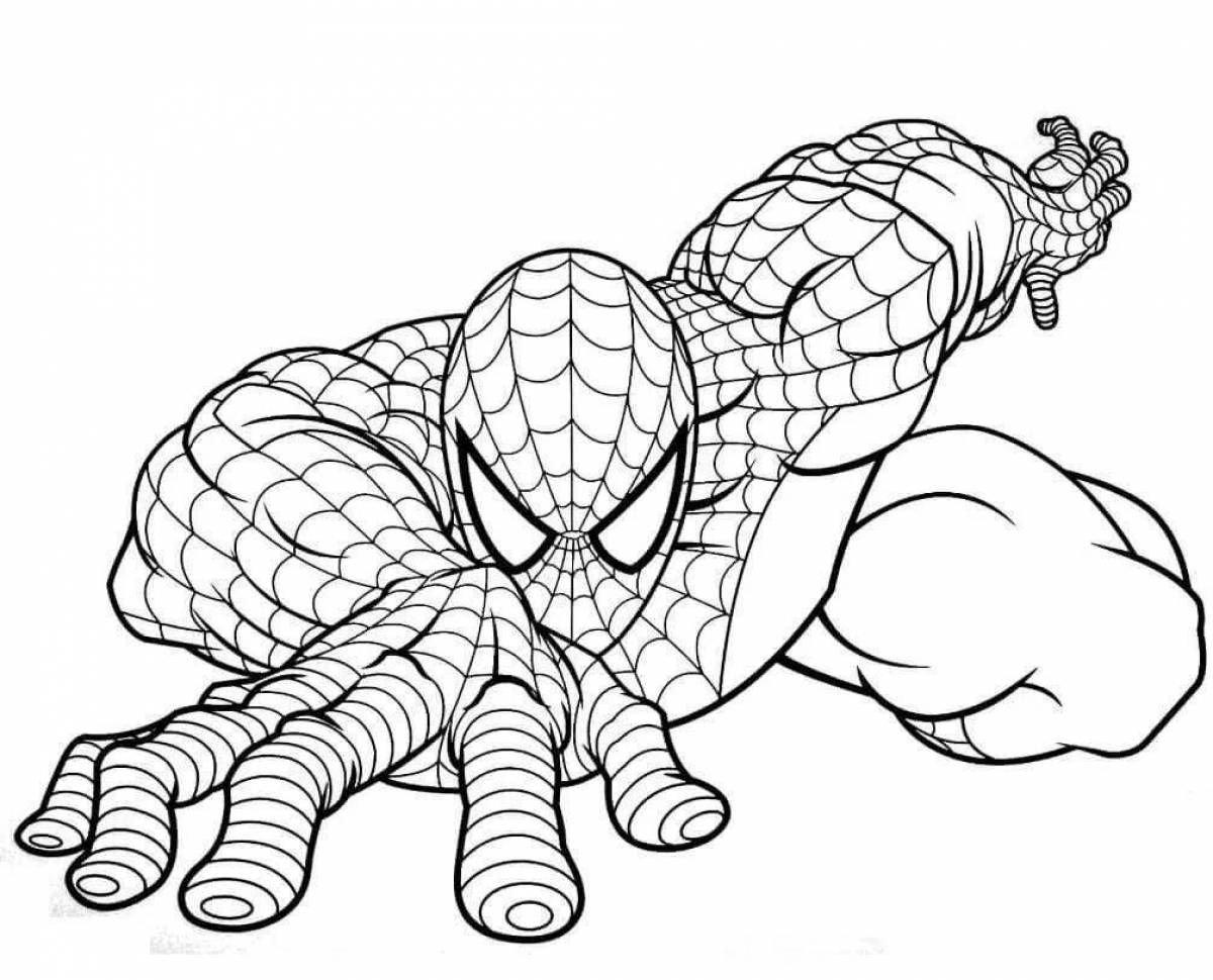 Joyful spider-man coloring book
