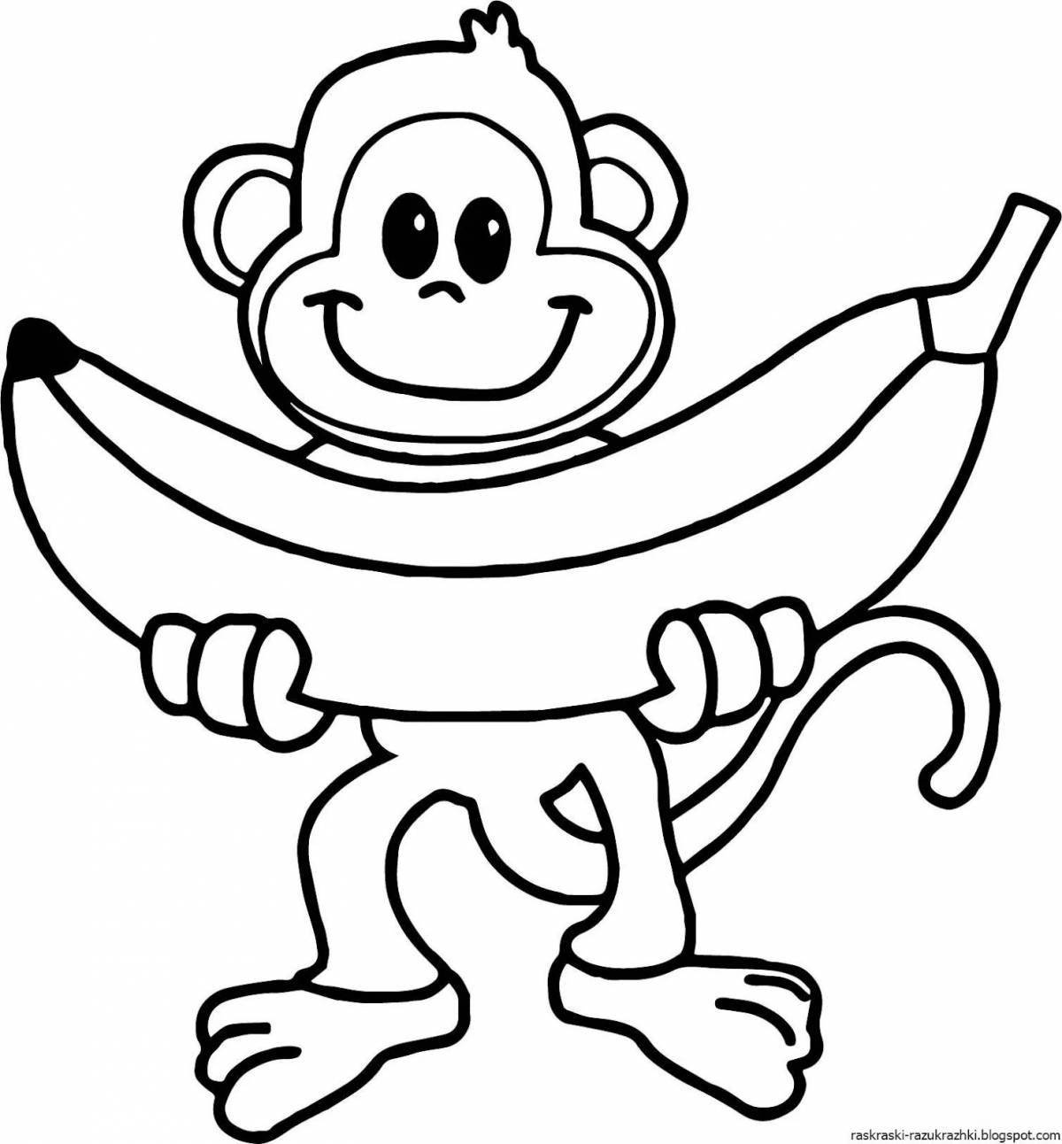 Amazing chimpanzee coloring pages for kids