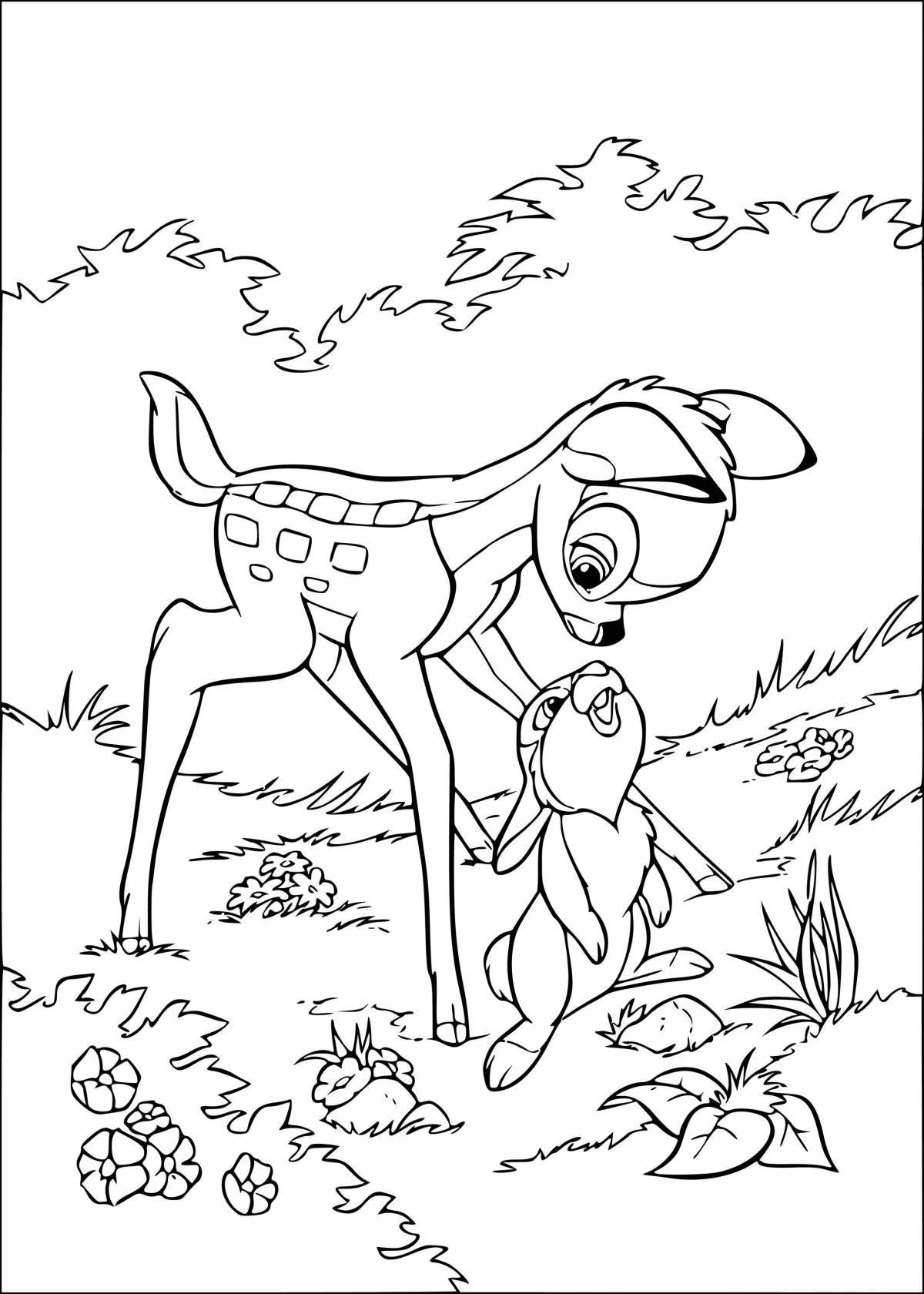 Delightful bambi coloring book for kids