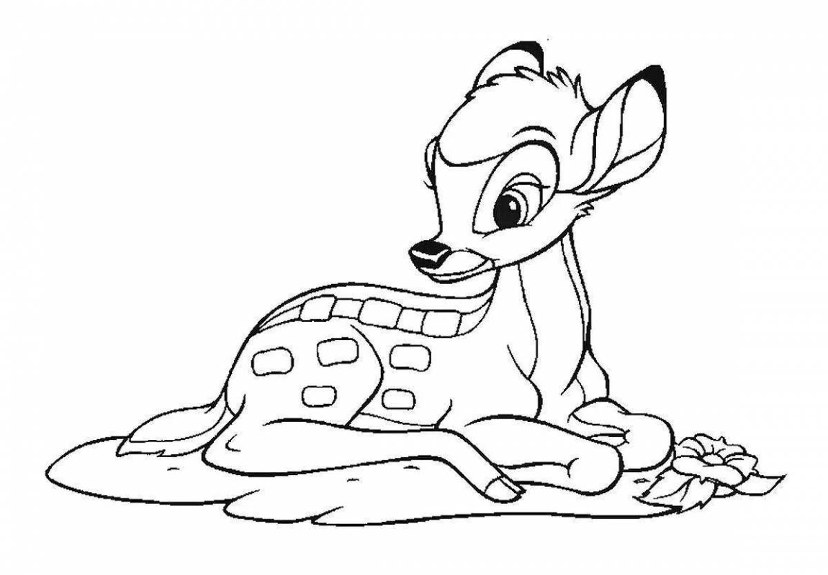 Magic bambi coloring book for kids