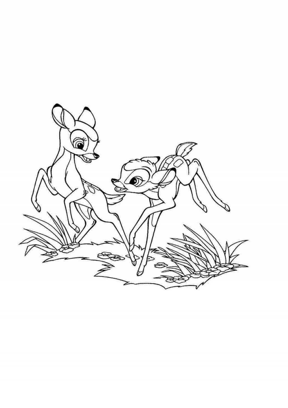 Colored bambi for kids