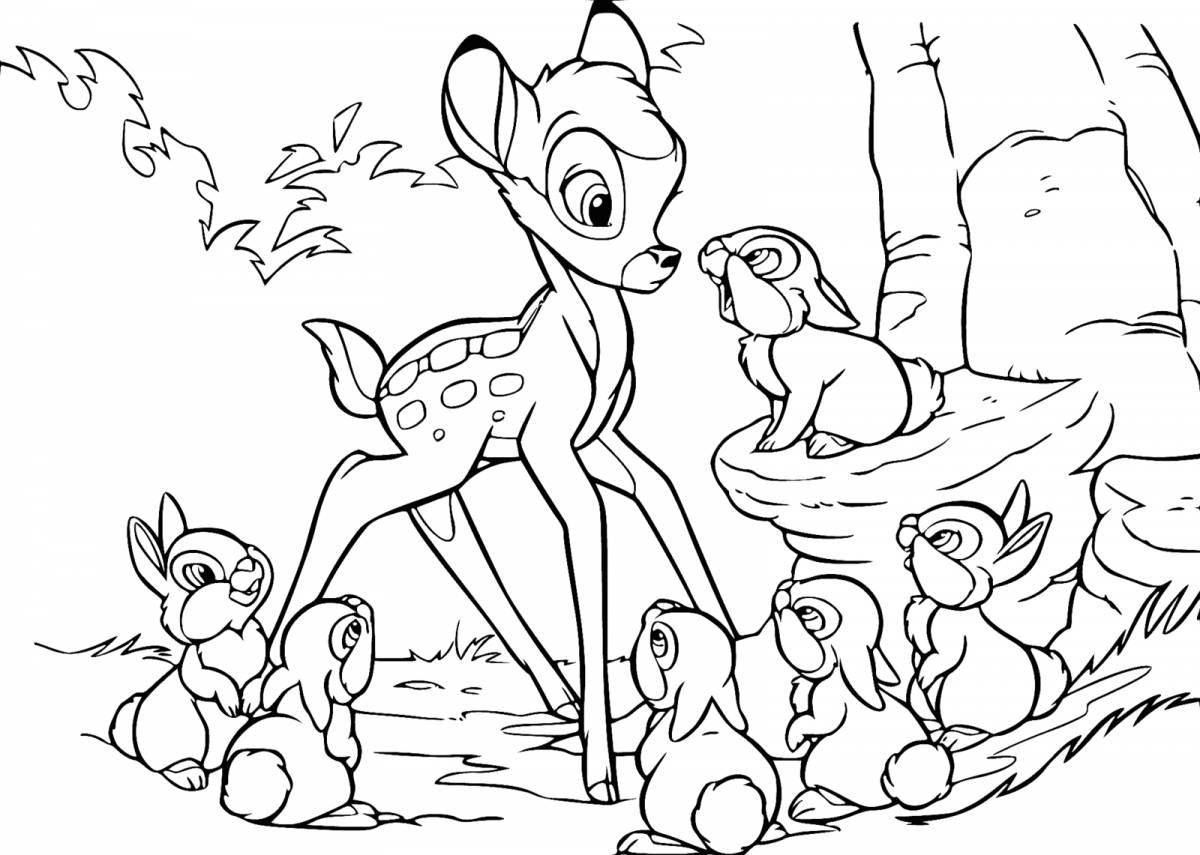 Bambi fun coloring book for kids