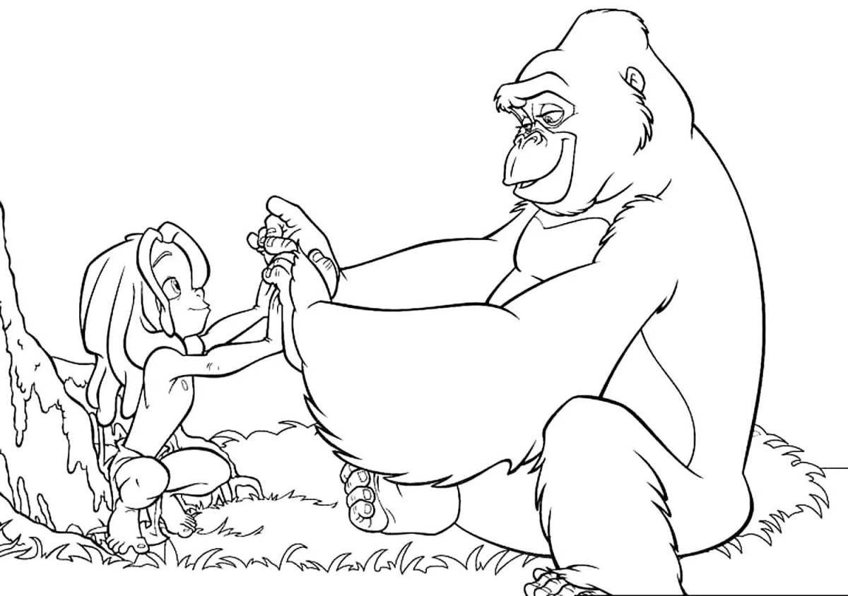 Great king kong coloring book for kids
