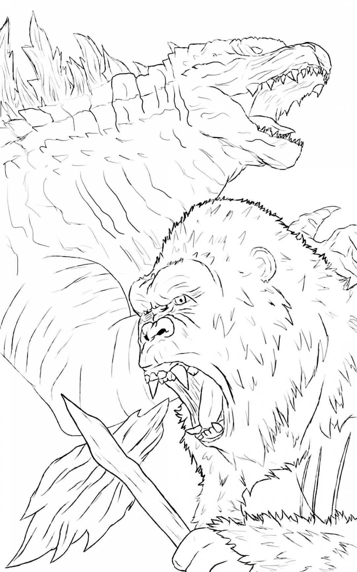 Outstanding king kong coloring book for kids