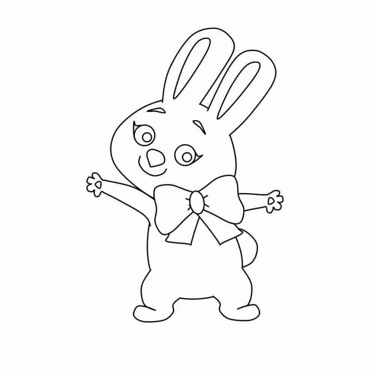 Shine coloring rabbit in a dress