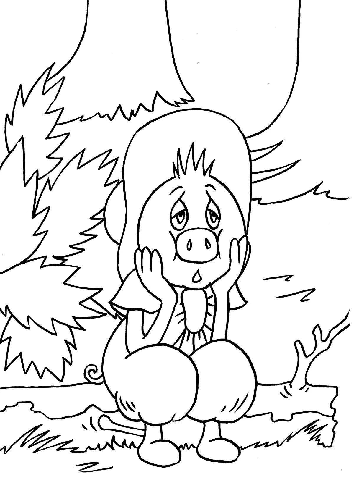 Забавный мультфильм funka coloring page