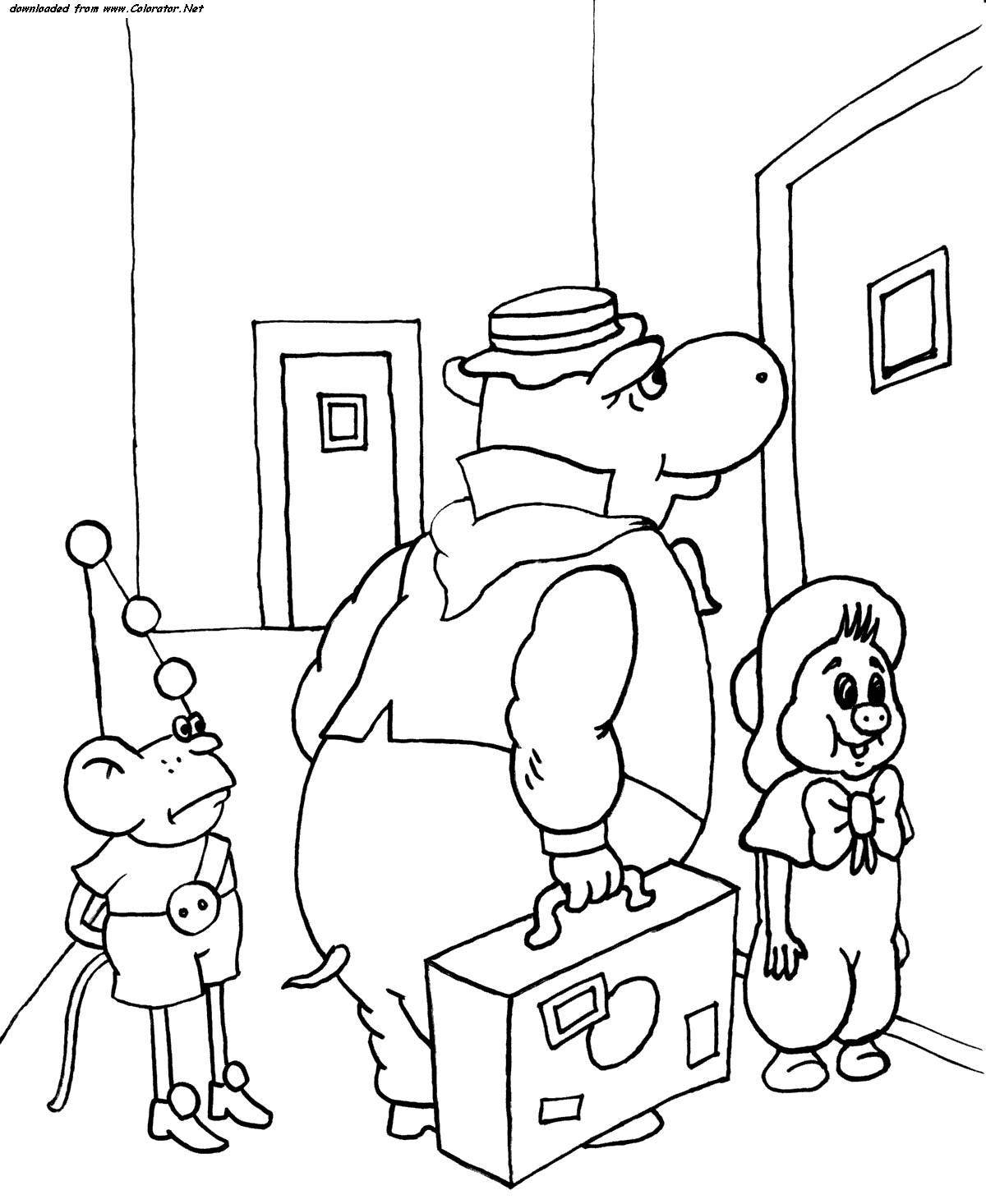 Невероятная мультяшная раскраска funka