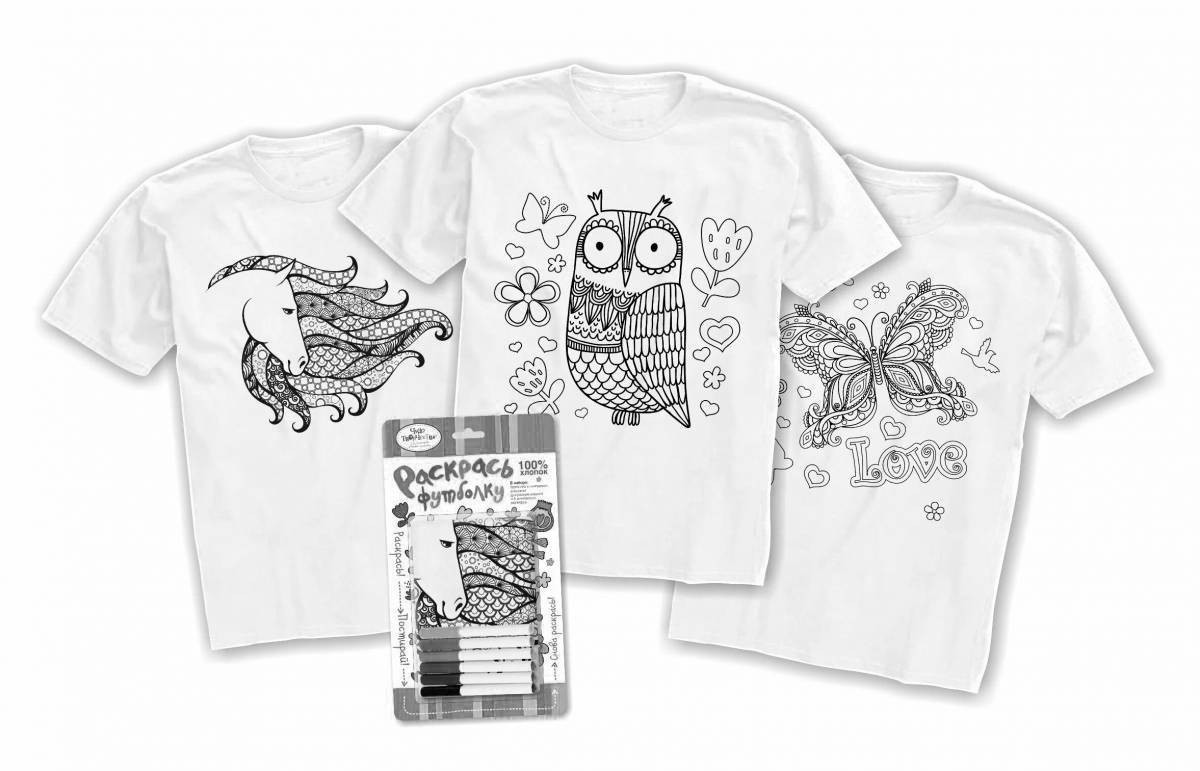Amazing t-shirt coloring page