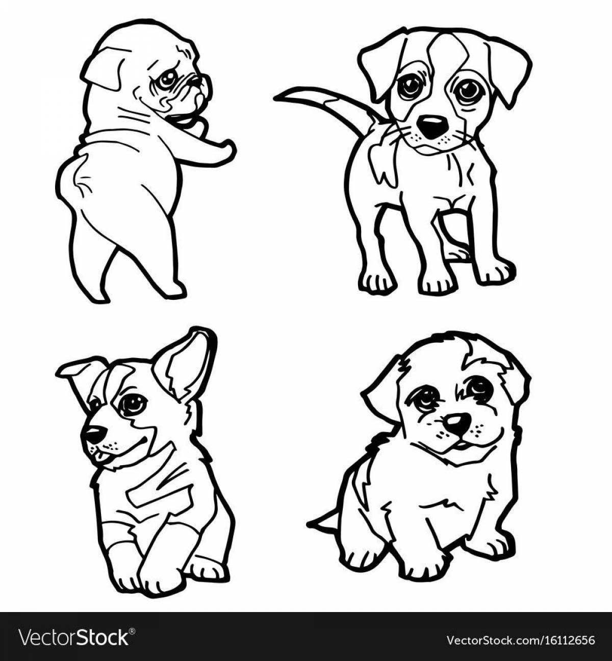Jeweled puppy coloring book
