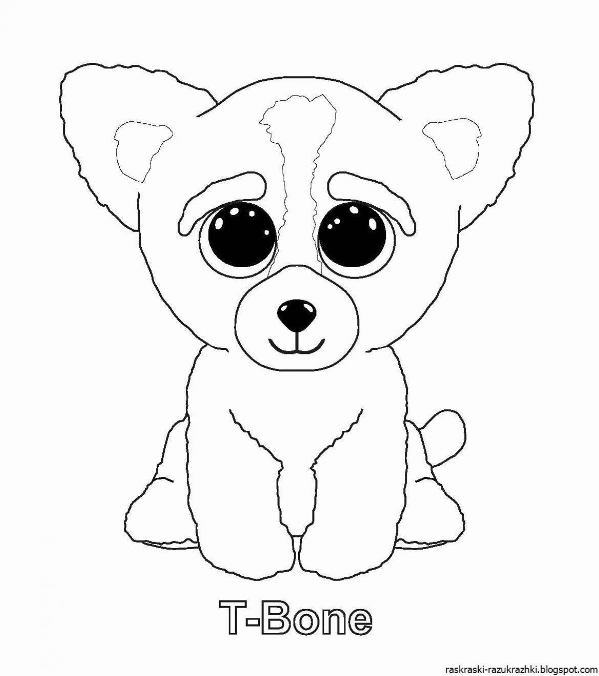 Dear puppy coloring page
