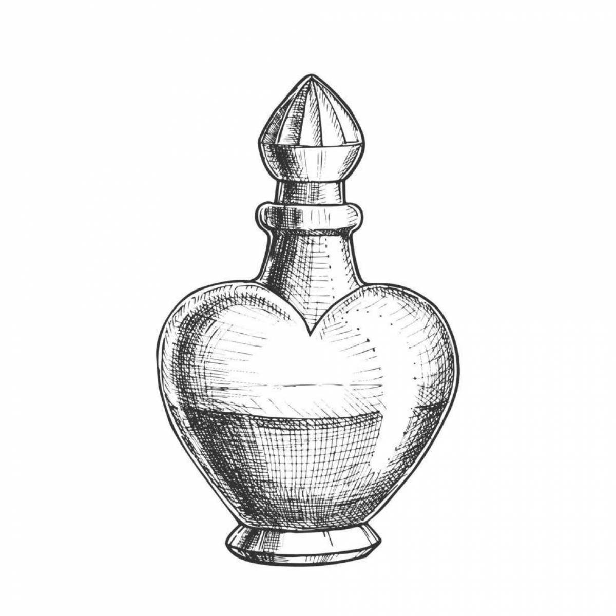 Fun coloring potion in a bottle