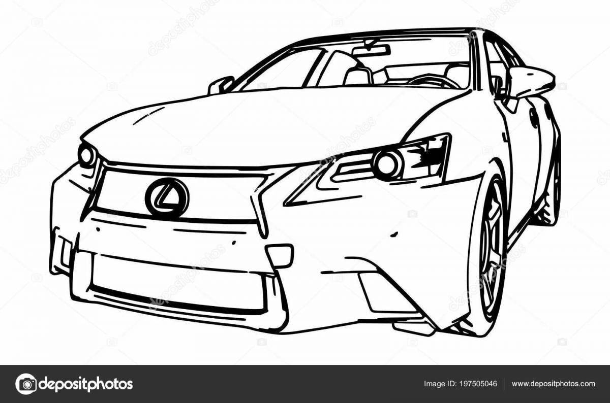 Amazing lexus coloring book for kids