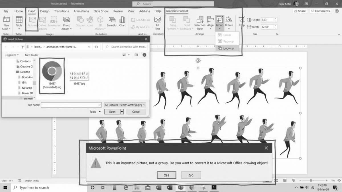 Fun interactive coloring in powerpoint