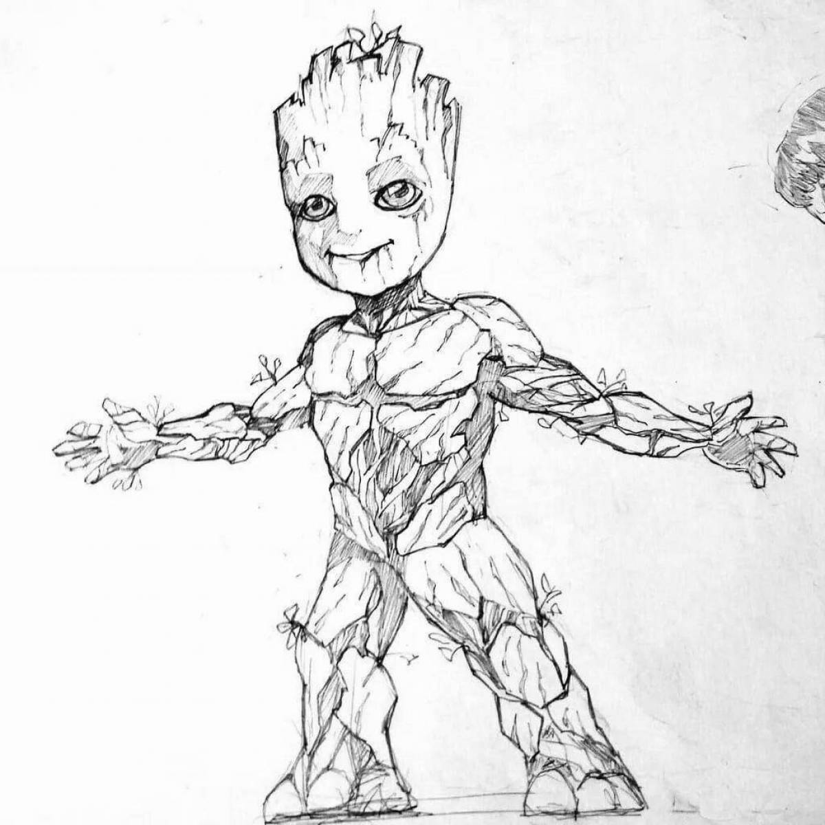 Marvel groot animated coloring book