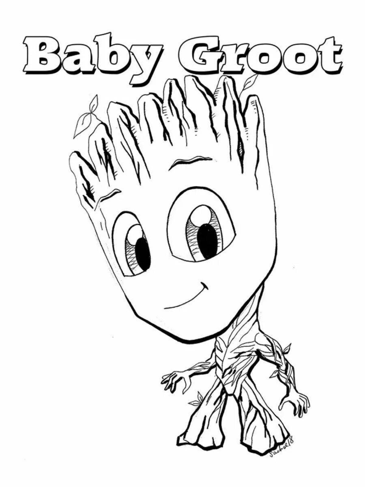 Marvel groot live coloring