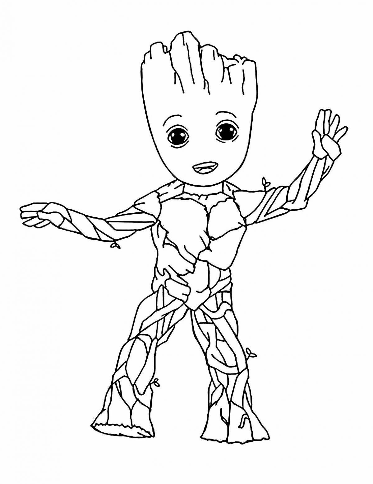 Marvel groot's dazzling coloring book