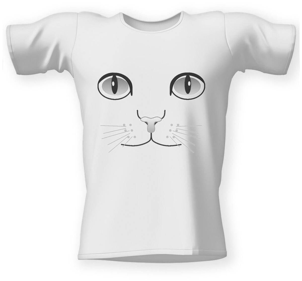 Coloring t-shirt with a playful kitten