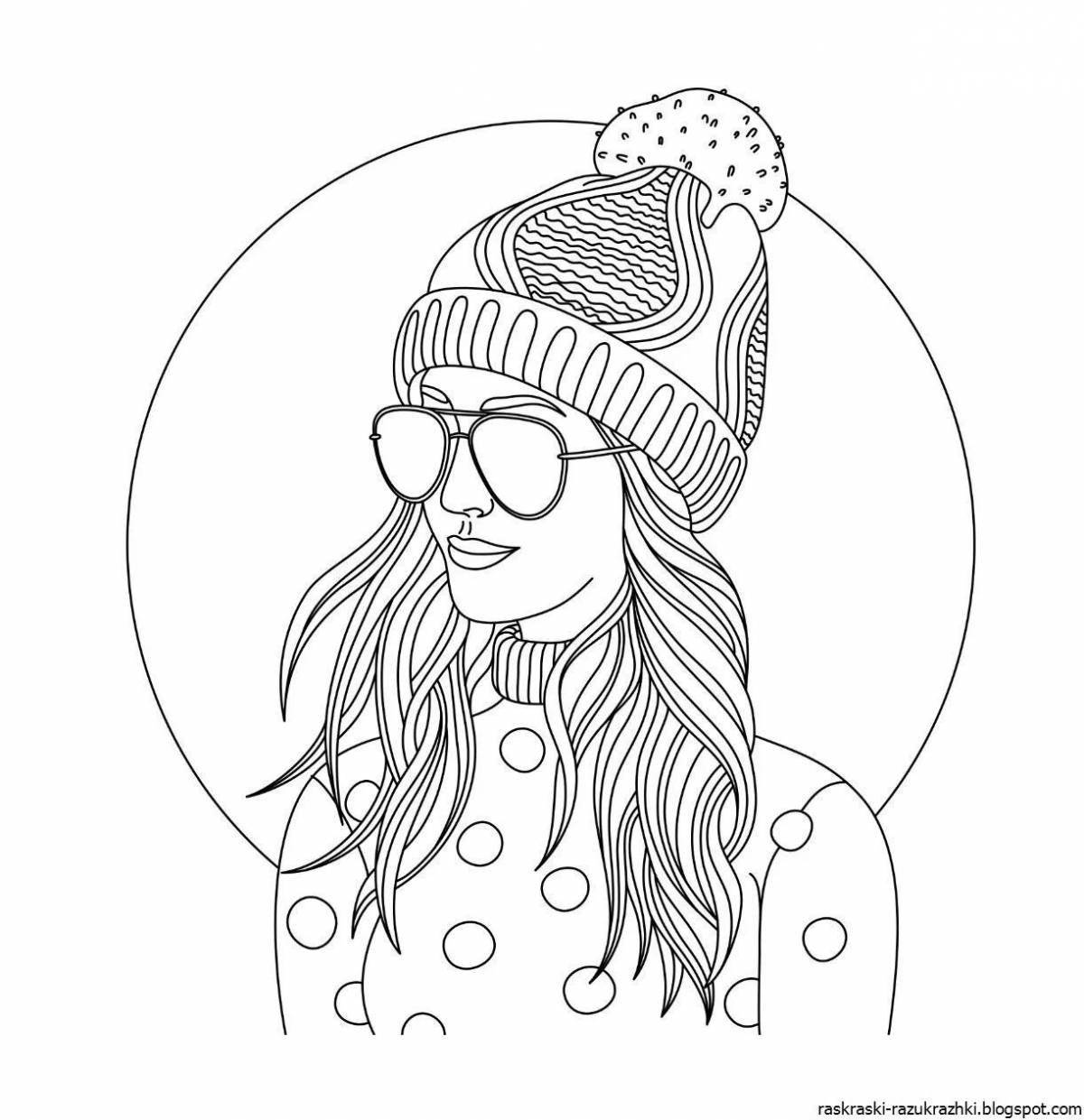 Innovative cool fashion coloring book