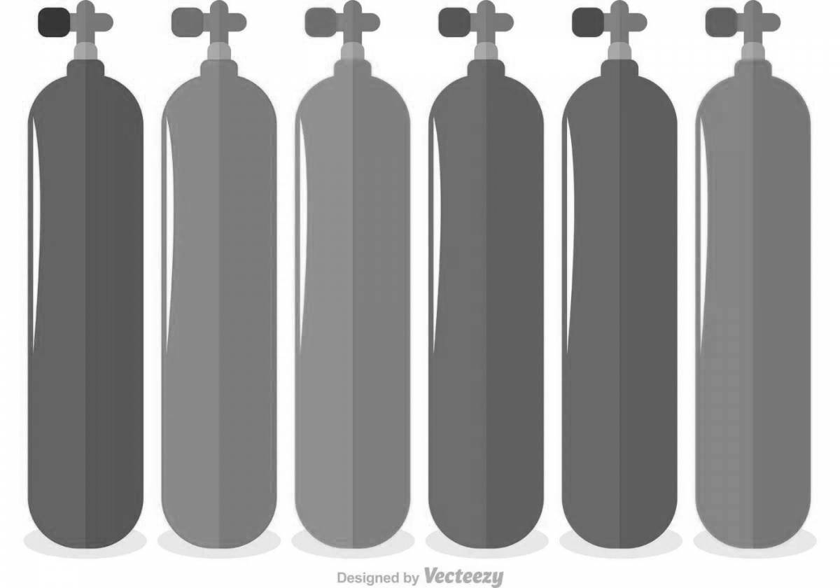 Coloring gas cylinders