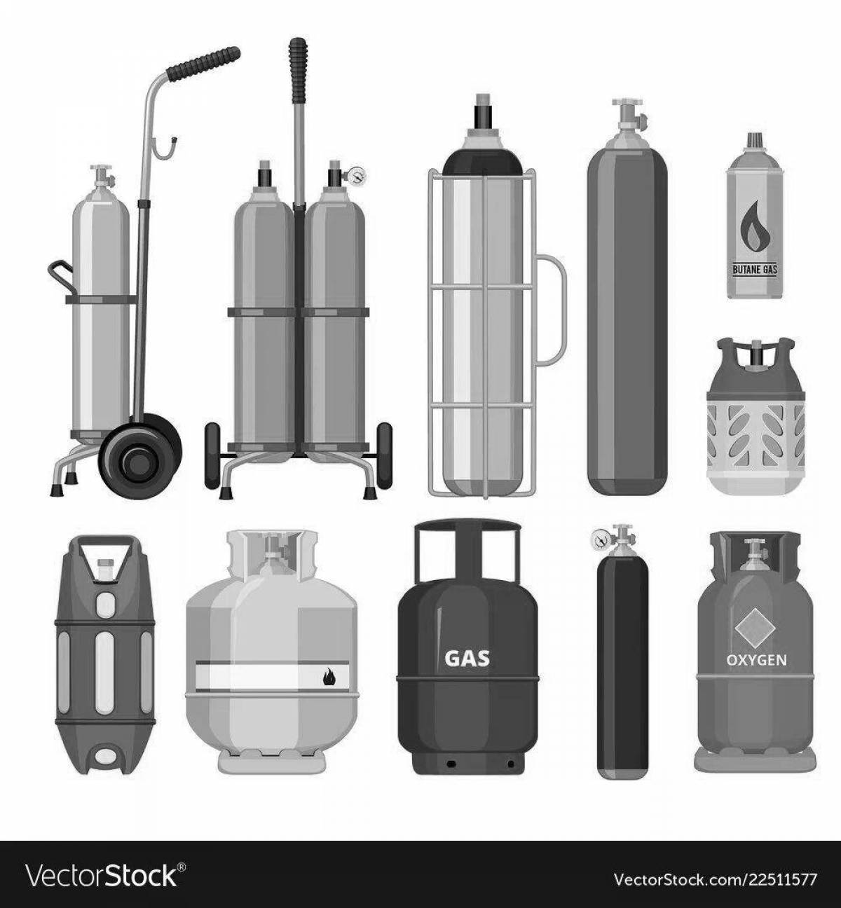 Coloring grand gas cylinders