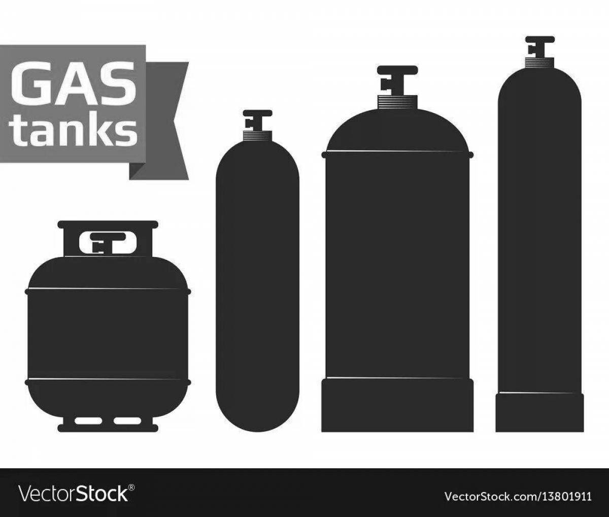 Gorgeous gas cylinders coloring book