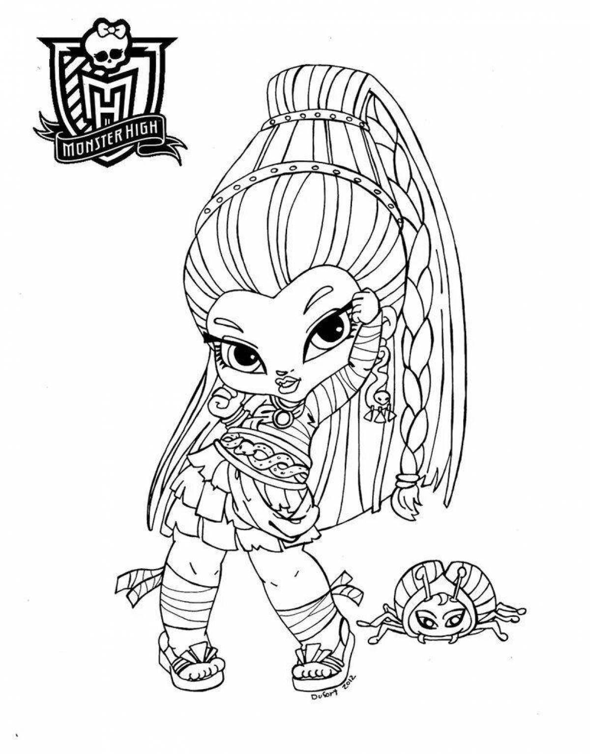Splendid boxy boo monster coloring page