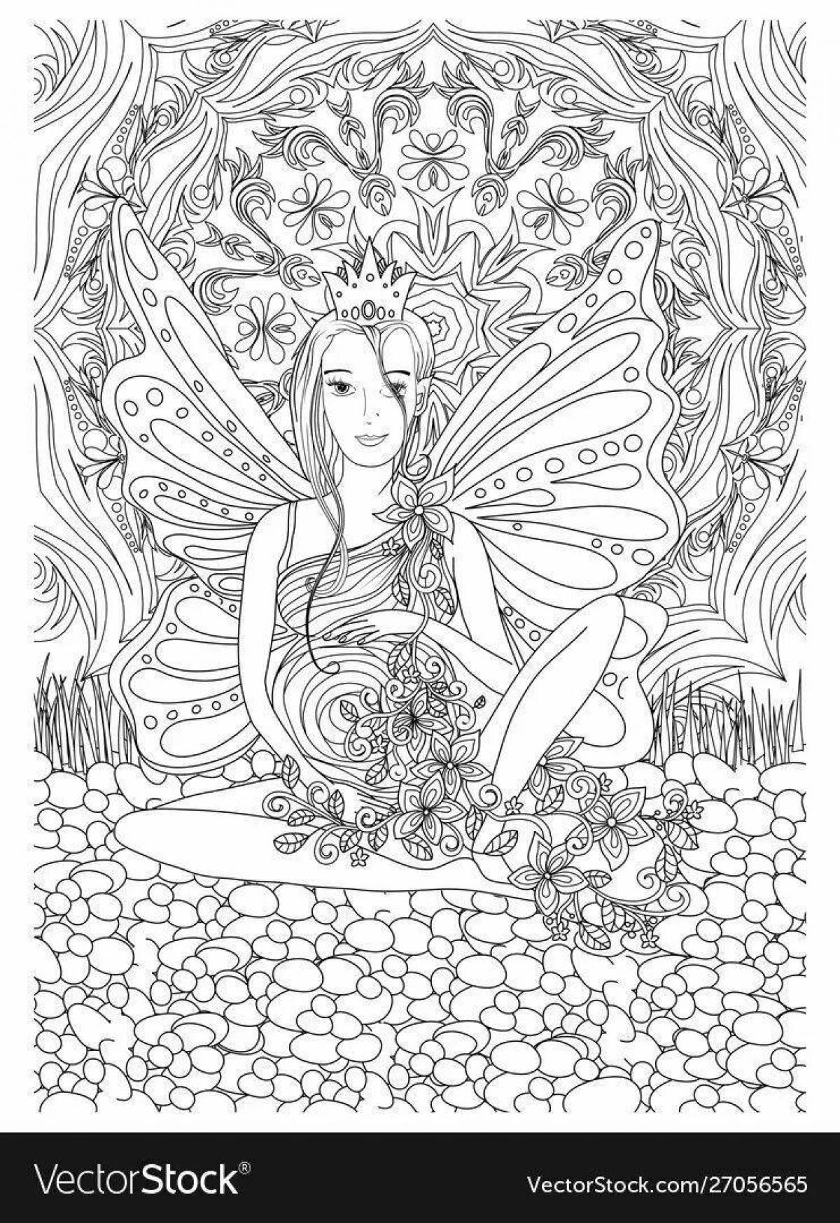 Relaxing pregnancy coloring page