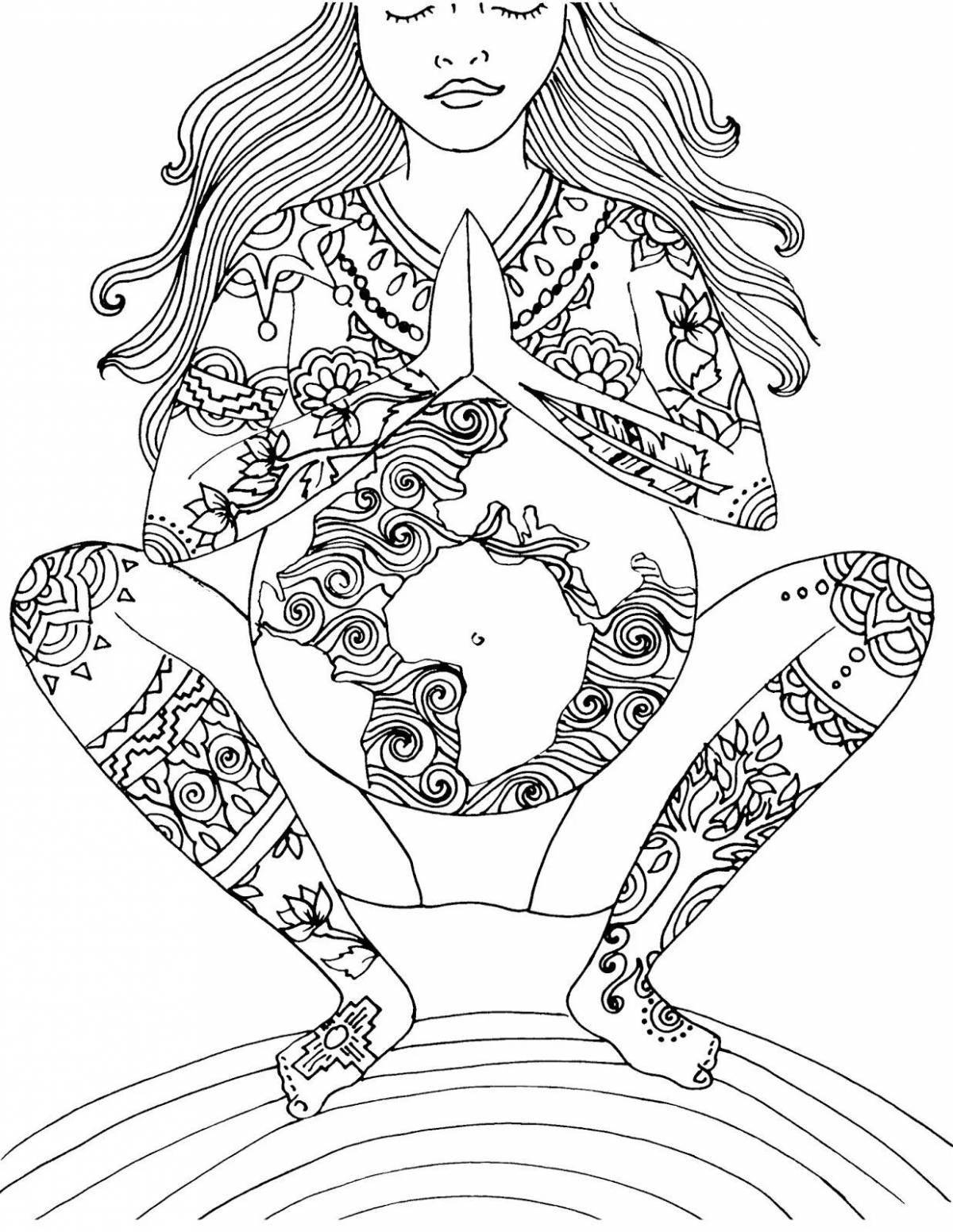 Shining Pregnancy Coloring Page