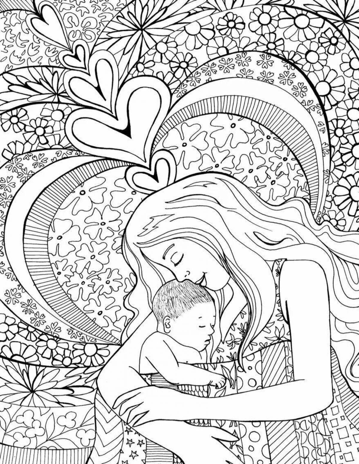 Healing pregnancy coloring page