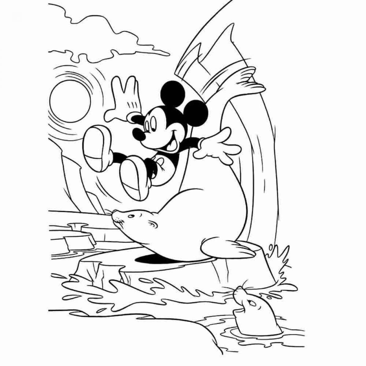 Дружелюбная раскраска могучий мышонок 1942
