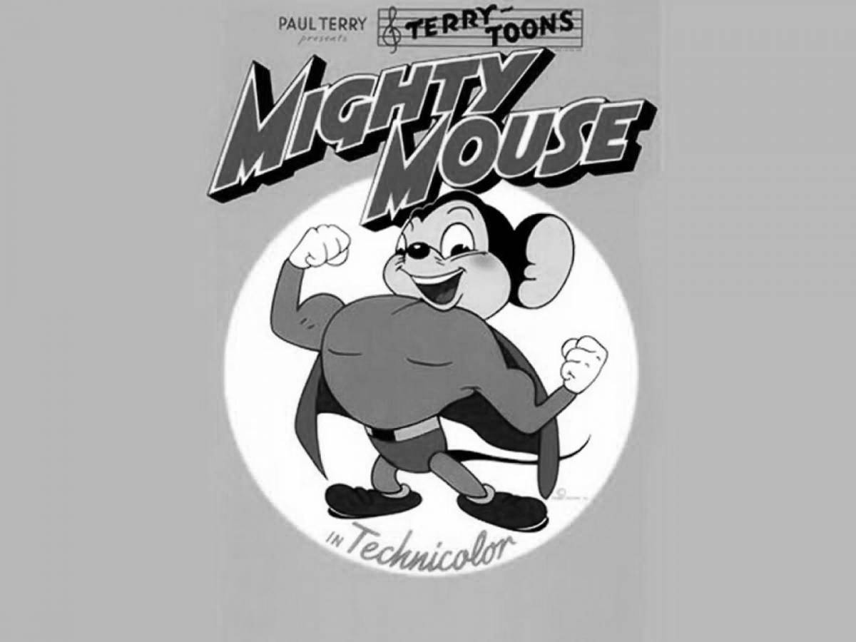 Animated coloring Mighty Mouse 1942
