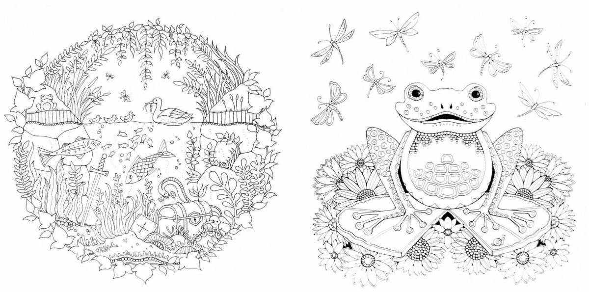 Fancy forest coloring book