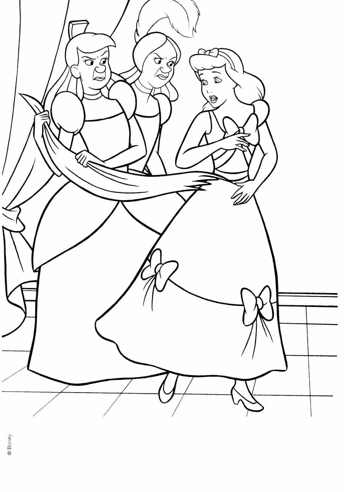 Cinderella the Beautiful Movie 2015 coloring book