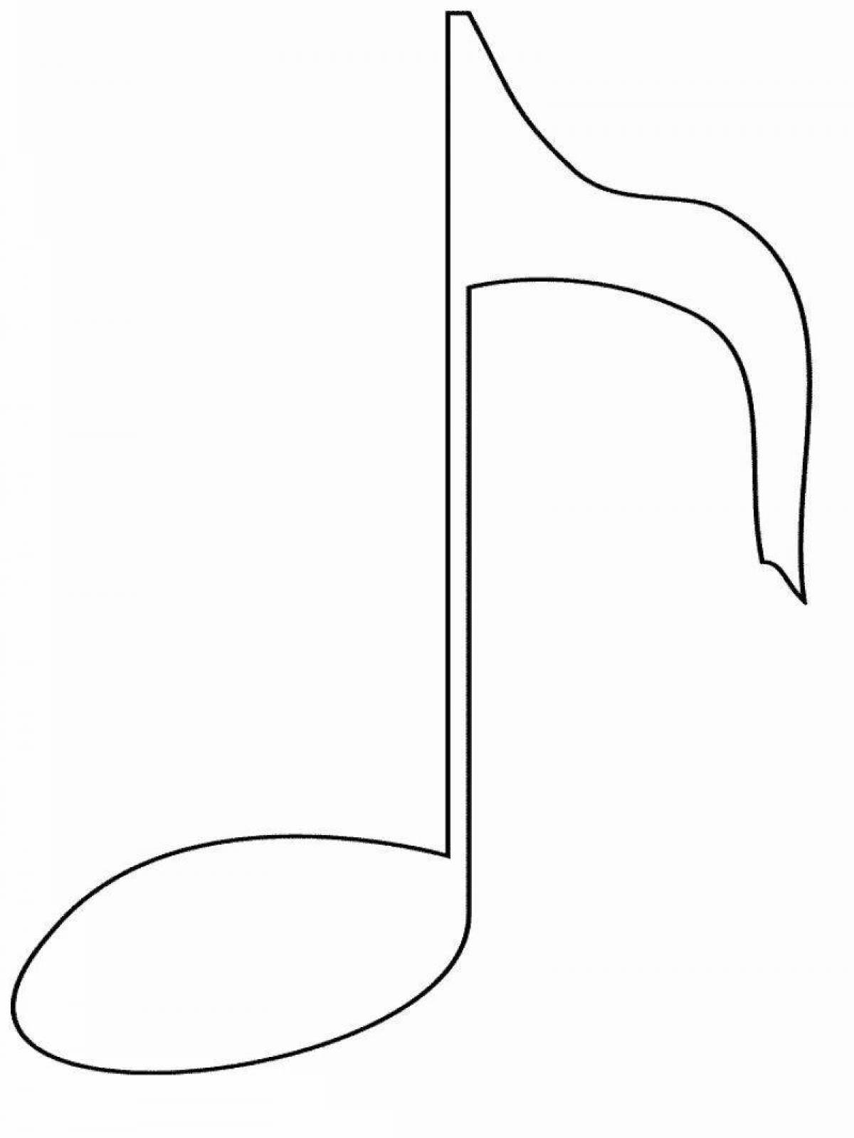 Bright musical note coloring book