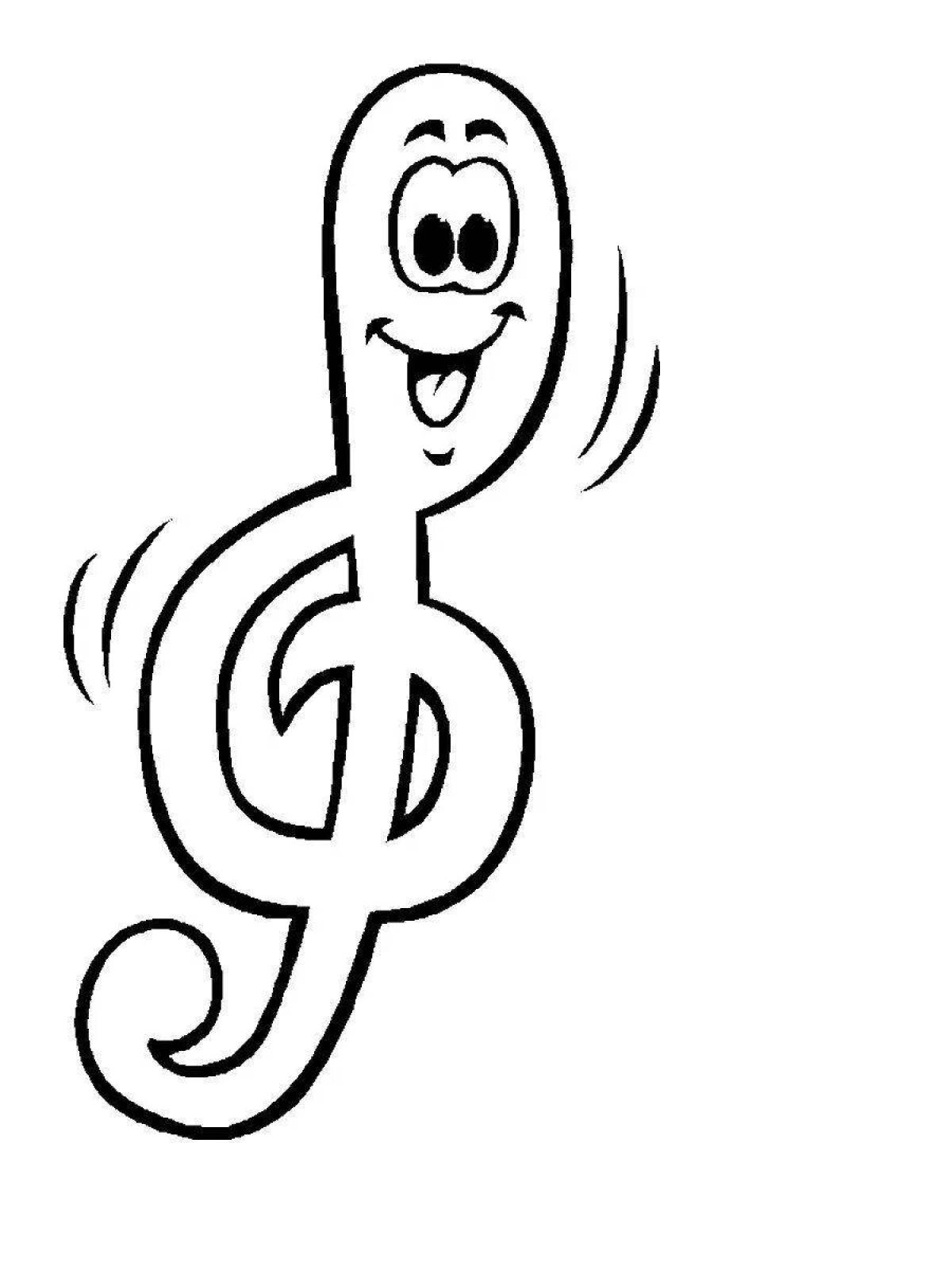 Exciting musical note coloring book