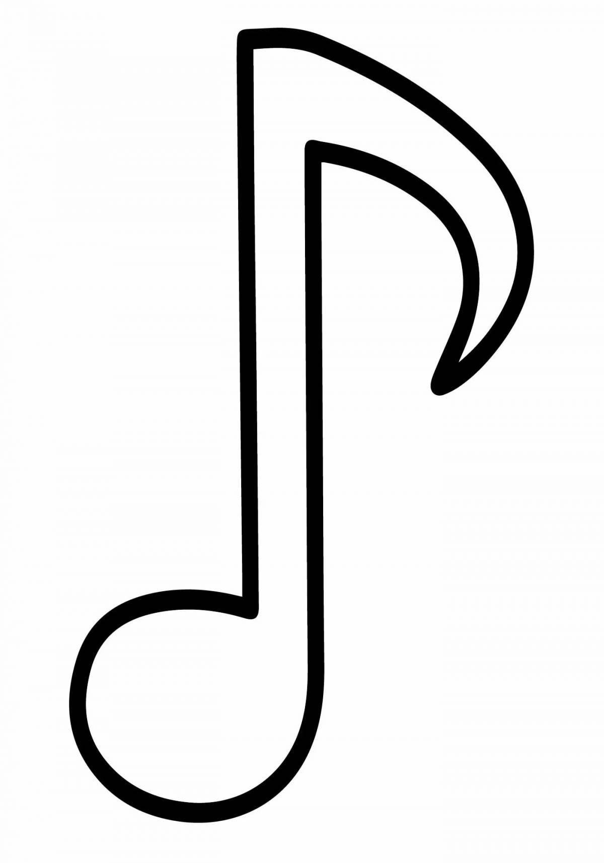 Harmonious musical note coloring page