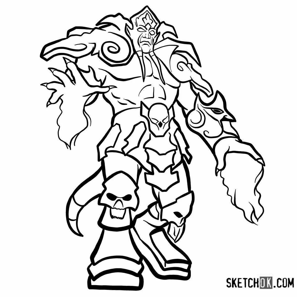 Warcraft glitter coloring book