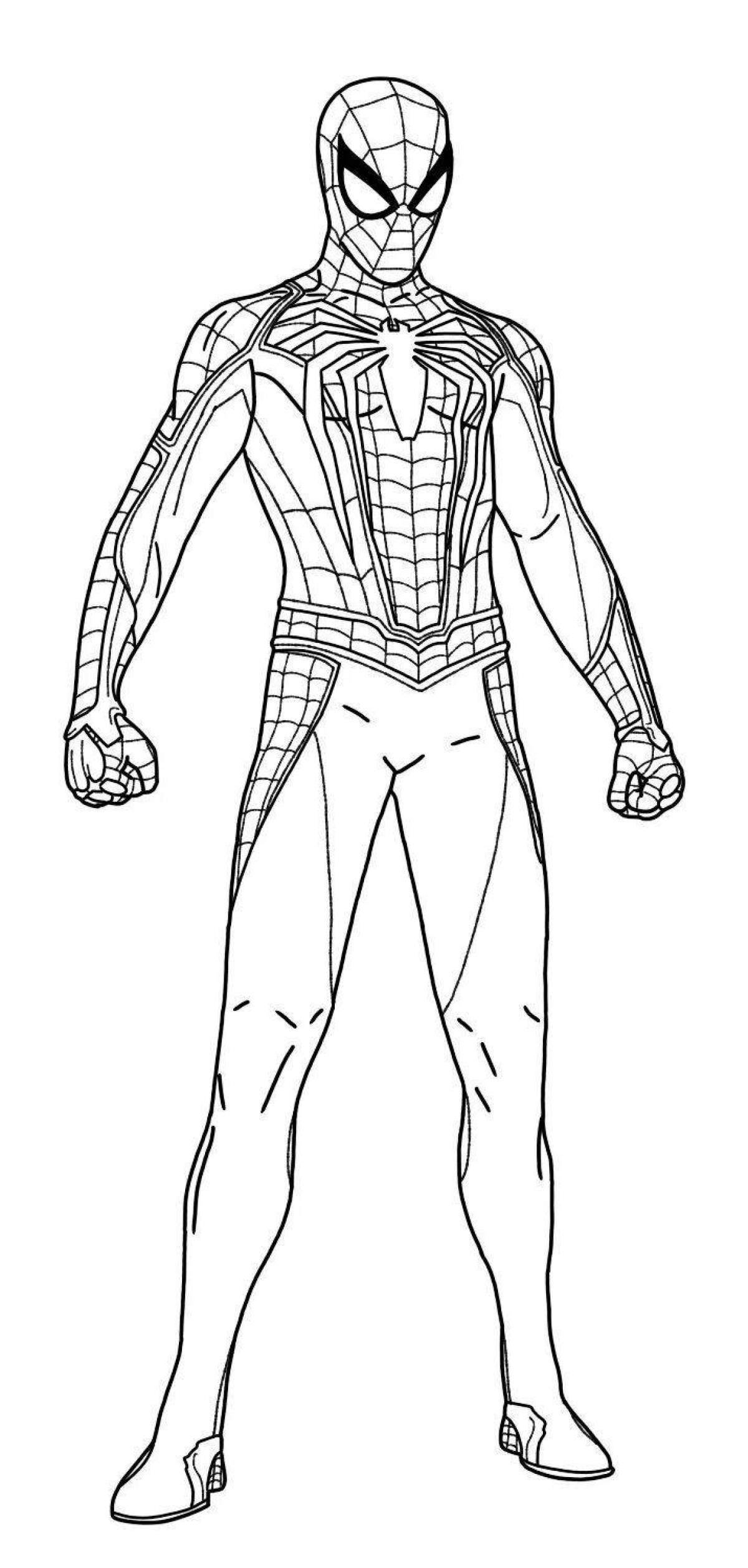 Amazing spiderman coloring page