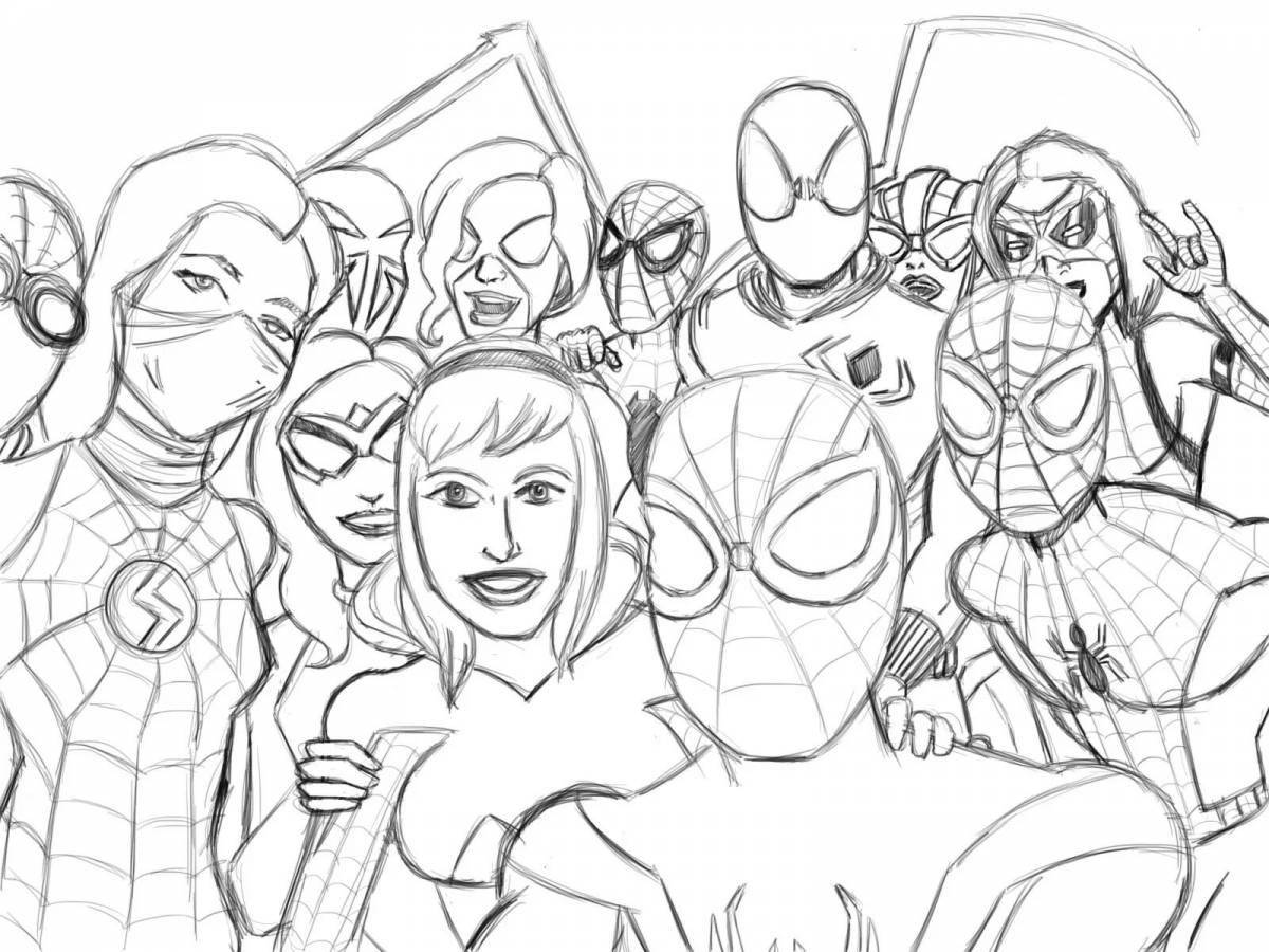 Spider-man live coloring page