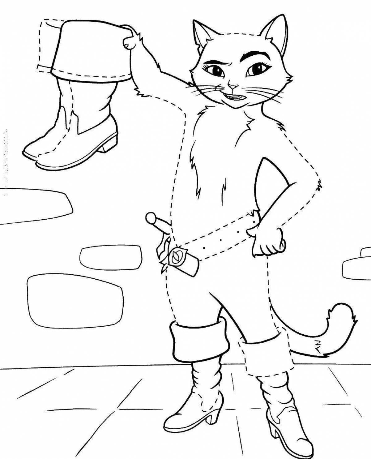 Funny cat coloring book